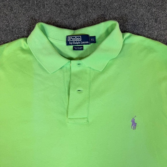 Polo Ralph Lauren Other - Polo Ralph Lauren Mens XL Green Purple Pony Cotton Interlock Polo Shirt #3013